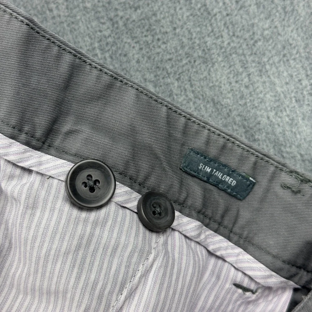 Bonobos Pants Mens 34X30 Fit‎ 34X29 Gray Gargoyle Slim Tailored Chino 15059